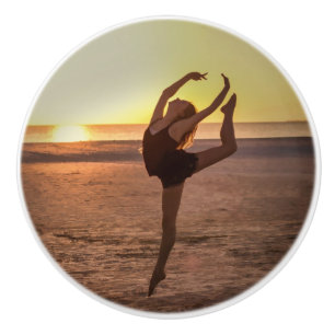 Ballett auf dem Strand Keramikknauf