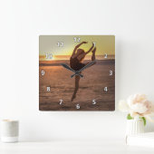 Ballett auf der Stranduhr Quadratische Wanduhr (Zuhause)