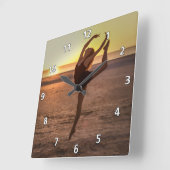 Ballett auf der Stranduhr Quadratische Wanduhr (Winkel)