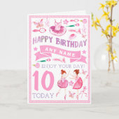 Ballett-Ballerina-personalisierte Karte (Gelbe Blume)