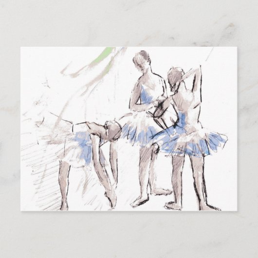 Ballett Ballerina Postkarte (Vorderseite)