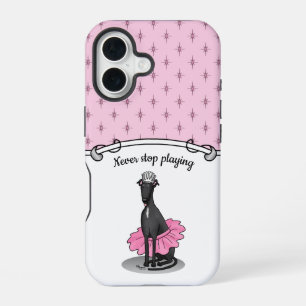 Ballett-Ballerina-Prinzessin Greyhound-Hund (schwa iPhone 16 Hülle