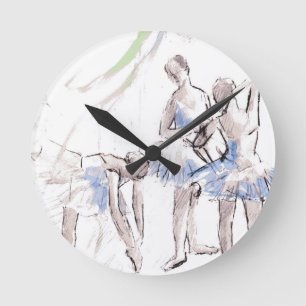 Ballett Ballerina Runde Wanduhr