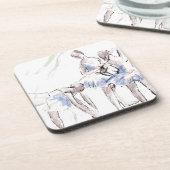 Ballett Ballerina Untersetzer (Linke Seite)