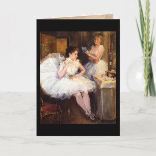 Ballett-Ballerina-Vintage-Karte Karte