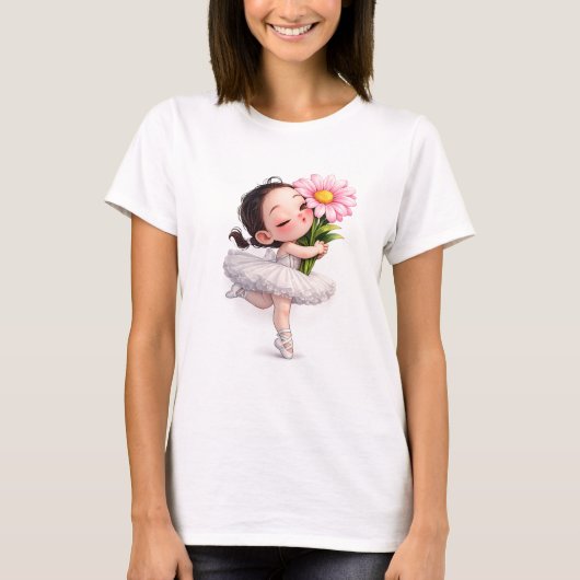 Ballett-Blüten-Kuss T-Shirt (Vorderseite)