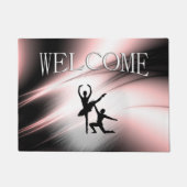 Ballett-Couple-Dance Pink-Akzent Fußmatte (Vorderseite)