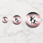 Ballett-Couple-Dance Pink-Akzent Konfetti (Vorderseiten)
