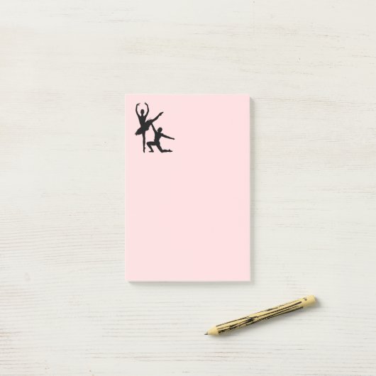 Ballett Couple Dance Pink Post-it Klebezettel (Auf Schreibtisch)