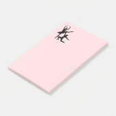 Ballett Couple Dance Pink Post-it Klebezettel (angewinkelt)