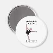 Ballett Darstellend im Stil Ballerina Dancer Magnet (Vorderseite/Rückseite)