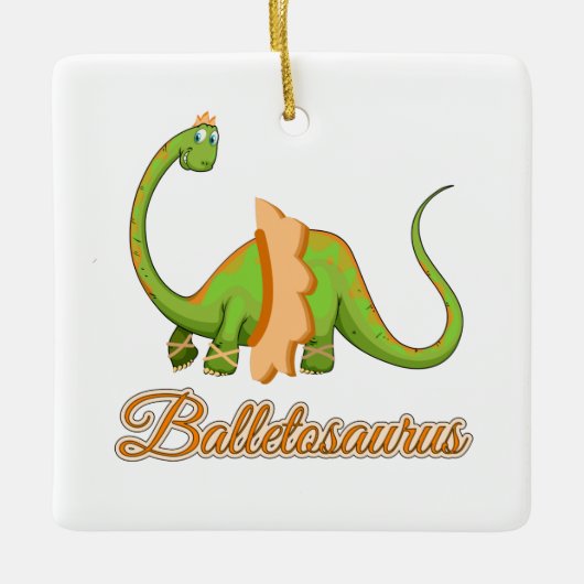 Ballett-Dinosaurier-Geschenk für Tanz-Studenten Keramikornament (Vorderseite)