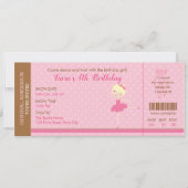 Ballett Einladung Ballerina Ticket Einladung Blond (Vorderseite)