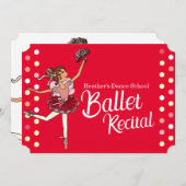 Ballett Erwägung Kinder Ballerina Einladung (Vorne/Hinten)