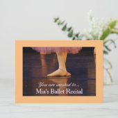 Ballett Erwägung Konzert Rosa Ballerina Einladung (Stehend Vorderseite)