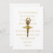 Ballett-Erwägung Tänzer Ballerina Quote-Tanz Einladung (Vorne/Hinten)