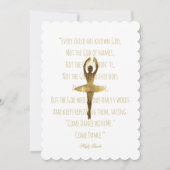 Ballett-Erwägung Tänzer Ballerina Quote-Tanz Einladung (Vorderseite)