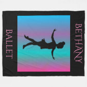 BALLETT FLEECE BLANKET. INDIVIDUELLE NAMEN STEHEN  (Vorderseite (Horizontal))