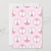 Ballett Geburtstag Einladung Pink Ballerina Tänzer (Rückseite)