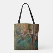 Ballett-Grafik-Tänzer rosa und grüner Edgar Degas Tasche (Rückseite)