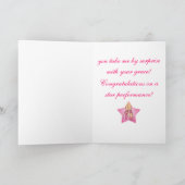Ballett Herzlichen Glückwunsch Ballerina zu den St Karte (Innenseite)