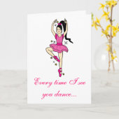 Ballett Herzlichen Glückwunsch Ballerina zu den St Karte (Gelbe Blume)