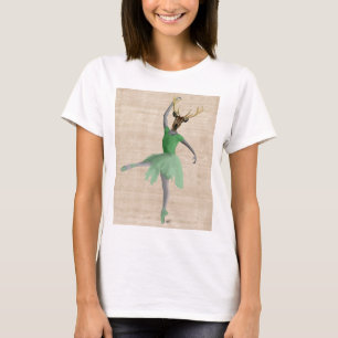 Ballett Hirsch in Grün 2 T-Shirt