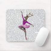 Ballett Hirsch in Rosa Mousepad (Mit Mouse)
