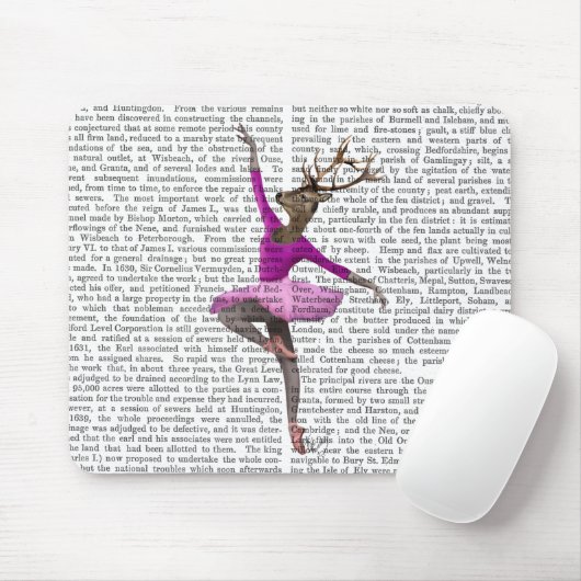 Ballett Hirsch in Rosa Mousepad (Mit Mouse)