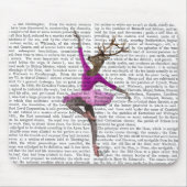 Ballett Hirsch in Rosa Mousepad (Vorne)