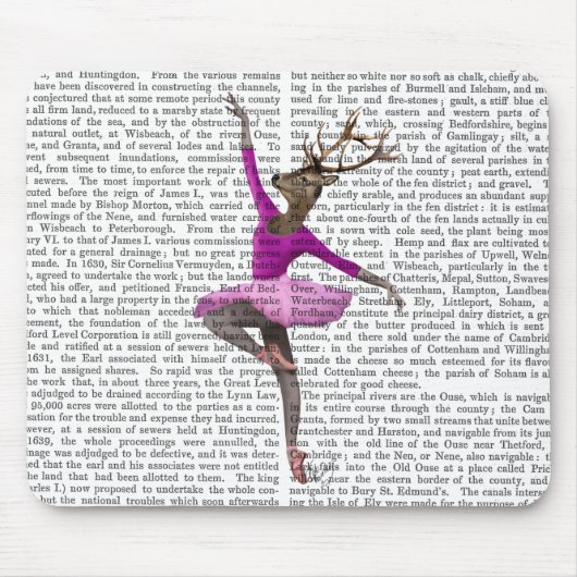 Ballett Hirsch in Rosa Mousepad (Vorne)