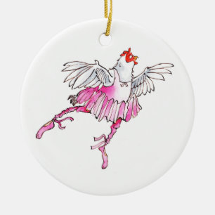Ballett-Huhn-Weihnachtsverzierung Keramik Ornament