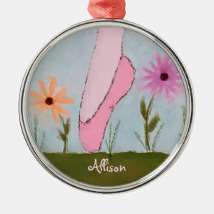 Ballett in der Blumen-kundengerechten Verzierung Silbernes Ornament