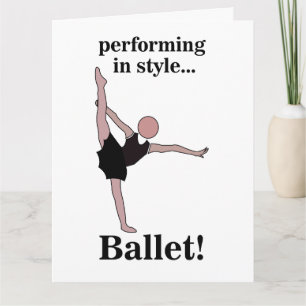 Ballett in stilvoller Ballerina-Geburtstagsfeier Karte