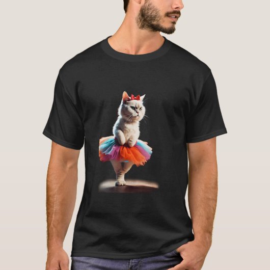 Ballett-Kätzchen mit Tutu. T-Shirt (Vorderseite)