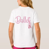 Ballett-Katzen-Mädchen-T-Shirt T-Shirt (Rückseite)