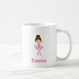 Ballett-Klassen-Ballerina-Kronen-Brown-Haar-Tasse Kaffeetasse