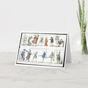 Ballett-Kostüm-Entwurf, Gruß-Karte Karte