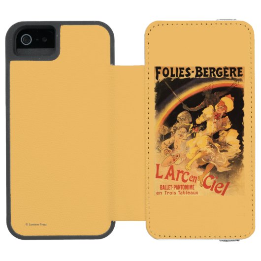 Ballett L'Arc-en-Ciel bei Folies-Bergere Incipio iPhone Geldbeutel-Hülle (Folio Geöffnet)