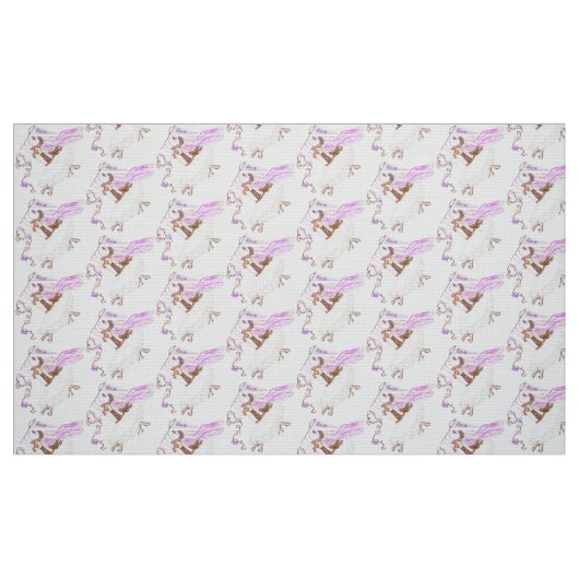 Ballett-Liebe-Häschen-Polyester-Webart-Gewebe 58" Stoff (Fat Quarter (45,7 x 55,9 cm))