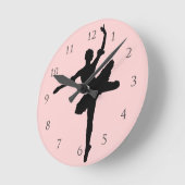 Ballett mit Zahlen Runde Wanduhr (Winkel)