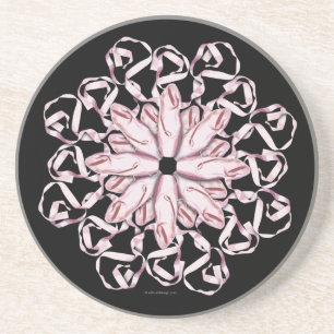 Ballett-Muster (Rosa) Untersetzer