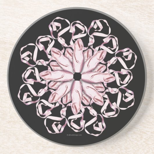 Ballett-Muster (Rosa) Untersetzer (Vorne)