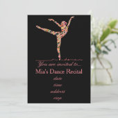 Ballett oder moderner Tanz Einladung (Stehend Vorderseite)
