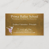 Ballett oder Tanzschule-Visitenkarten Visitenkarte (Rückseite)