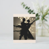 Ballett-Paar in Grau Vintag Begleitkarte (Stehend Vorderseite)