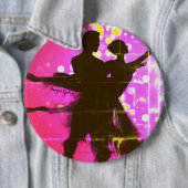 Ballett-Paar in rosa gestört Button (Beispiel)