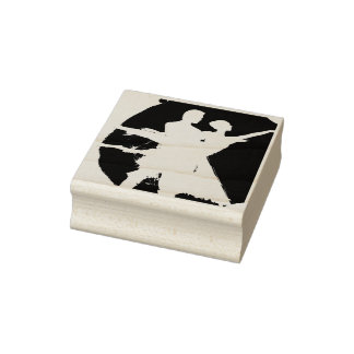 Ballett-Paar in Schwarz und Weiß Gummistempel