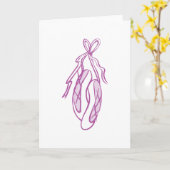 Ballett-Pantoffel Karte (Gelbe Blume)