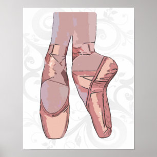 Ballett-Pantoffel-Zehe-Schuhe Poster